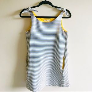 Zara Sailor Stripe Thick Woven Knotted Mini Dress